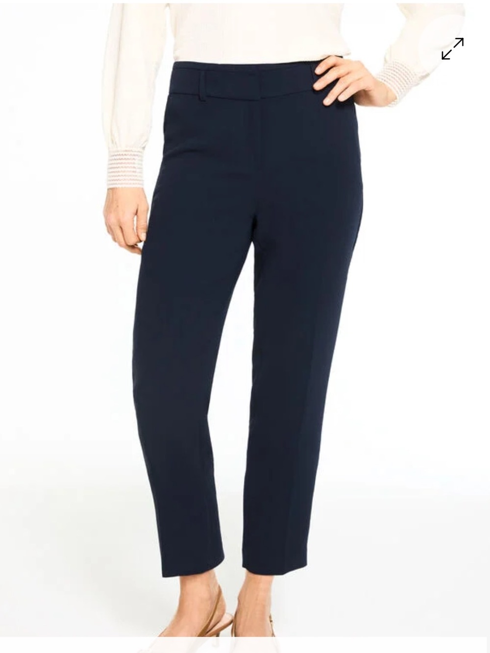 Talbots Navy Hampshire Polished Ankle Pants